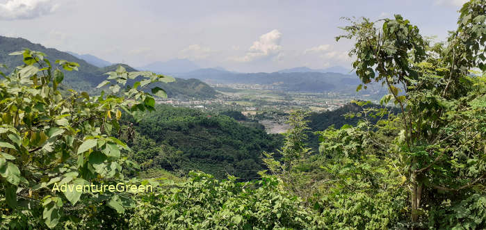 A panoramic view of Hoa Binh City from above