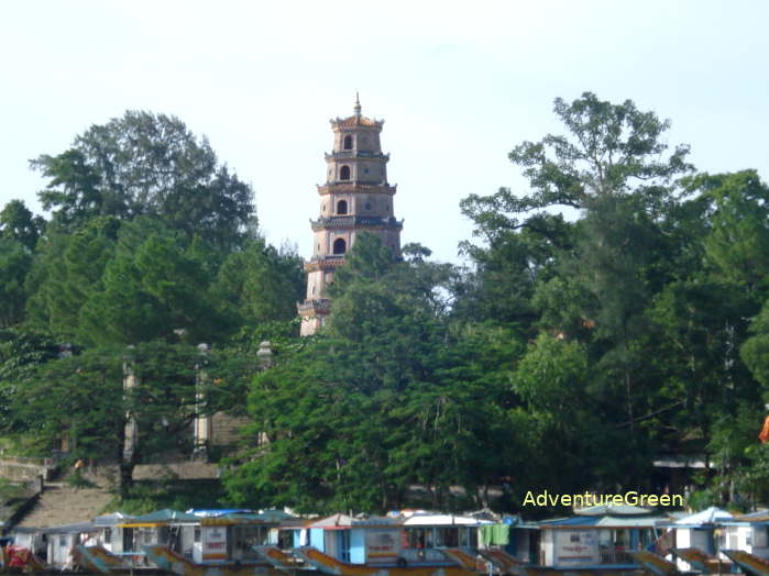 The Linh Mu (Thien Mu) Pagoda in Hue City