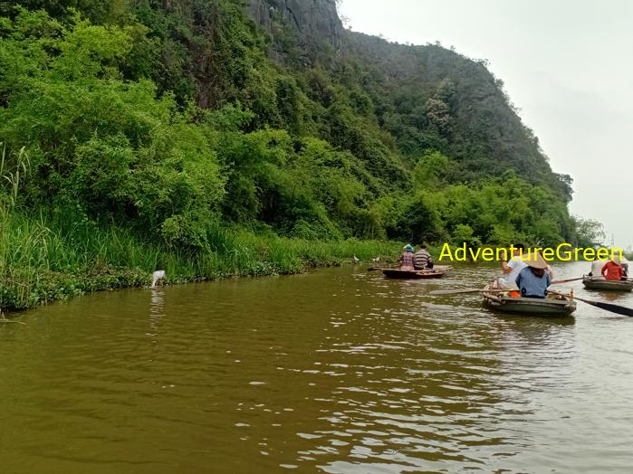 Bird watching at the Van Long Wetland Reserve in Ninh Binh, Vietnam