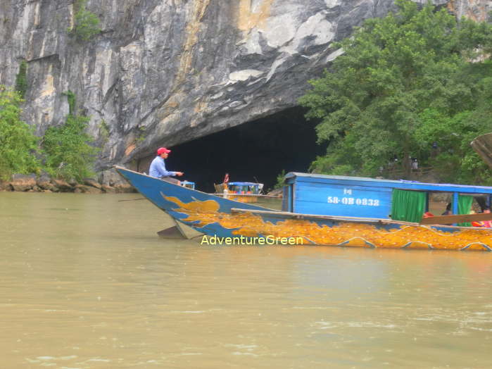 The Phong Nha Water Cave at the Phong Nha-Ke Bang National Park in Quang Binh Province, Vietnam