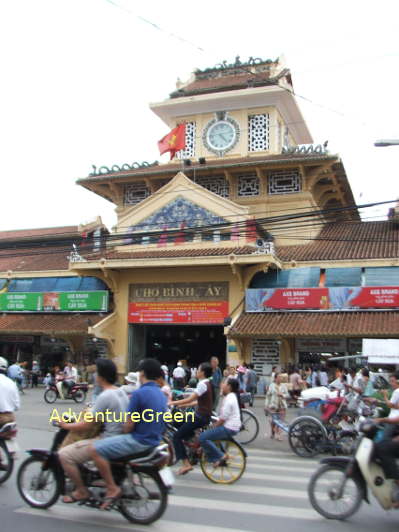 Traffic in front of the Binh Tay Market, Saigon Ho Chi Minh City