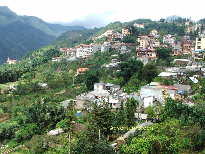 Hotels on the mountainsides in Sapa Vietnam with stunning views of the sublime nature