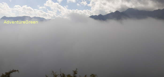 The Muong Hoa Valley in Sapa in fog